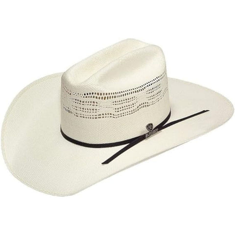 Ariat Mens Richardson 112 Shield Logo Texas Flag Patch Trucker Hat (Black/White)