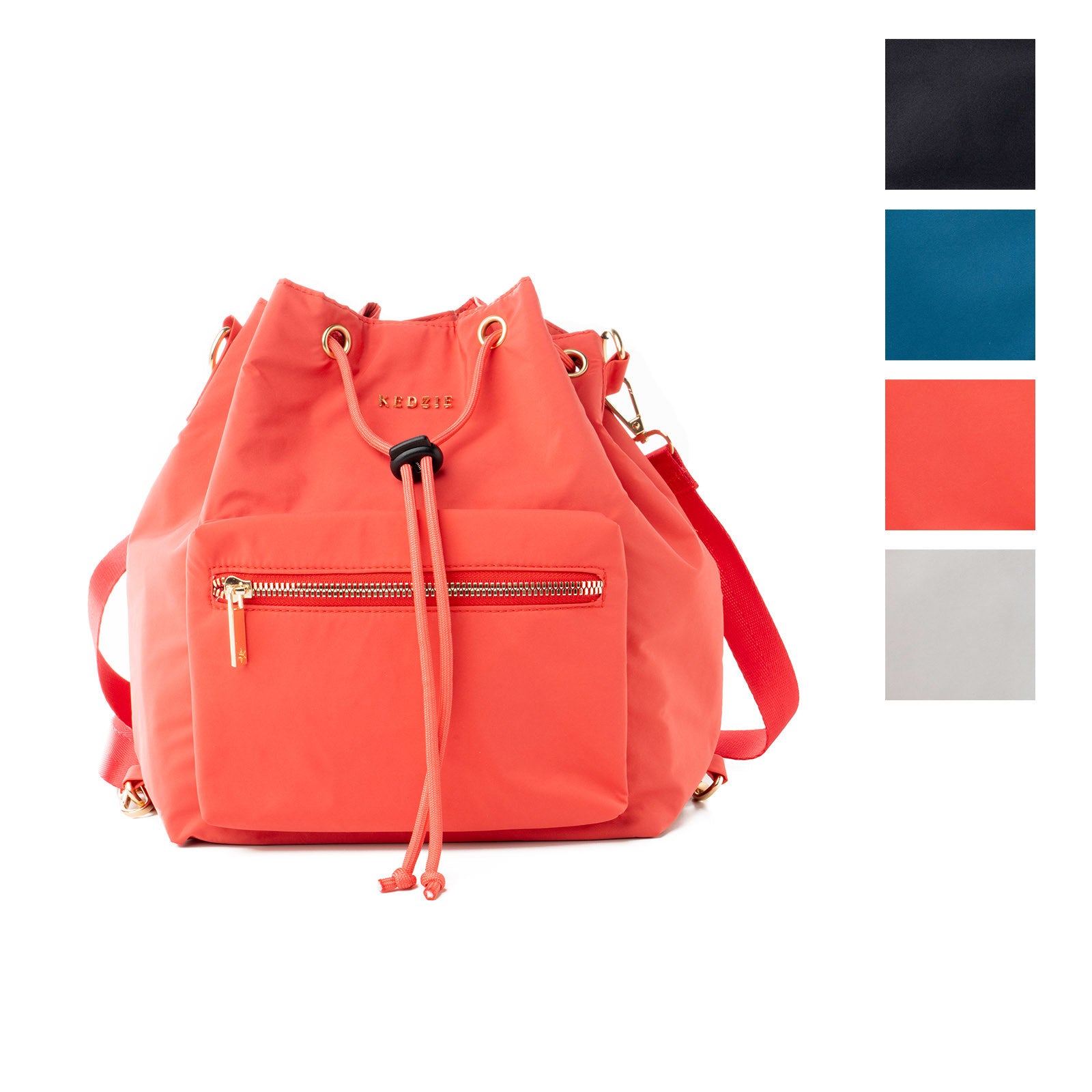 kedzie mini backpack Kedzie Aries 3-Way Convertible Bucket Bag Blue