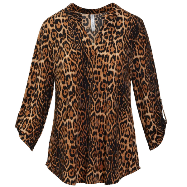 Rae Mode Womens Animal Print V-Neck Slit Side Short Sleeve Pockets Maxi  Dress