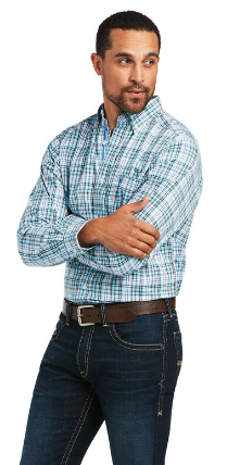 Ariat Men's Pro Series Musa Classic Fit Button Up, Long Sleeve Shirt, Purple