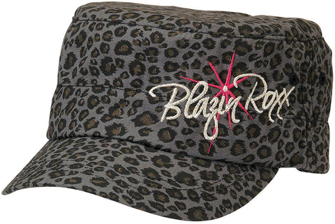 Ariat Womens Leopard Print Logo Adjustable Cap Hat, Red
