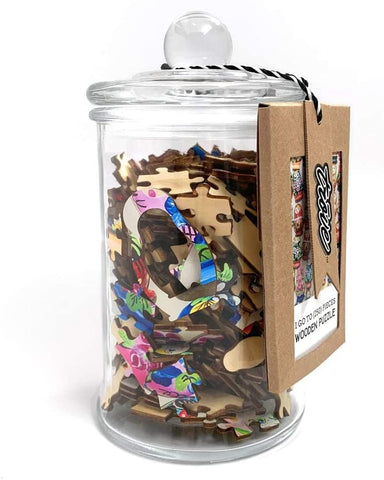 Trove I Go to Wooden Puzzle in Pass-It-On Pouch (Vintage Botanicals,250Pieces)