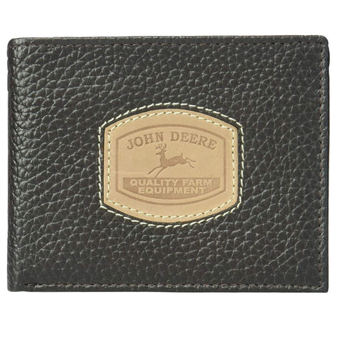 Ariat Mens Leather Embossed Shield Logo Tri-fold Wallet, Brown