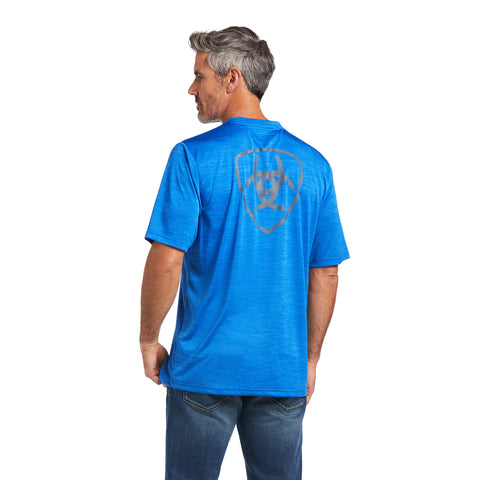 Ariat Men's Land Graphic Short Sleeve T-Shirt, Sailor Blue Heather