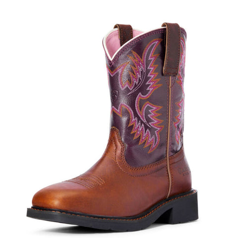 Ariat Womens Dixon Ankle Mid Heel Haircalf Cow Bootie
