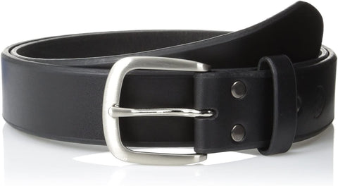 Ariat Mens 1 1/2" Beveled Edge Embossed Logo Leather Belt, Black