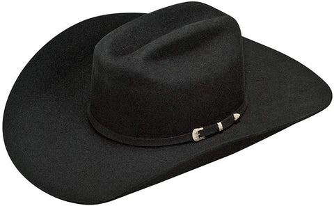 Ariat Mens Wool Added Money Crown 3 Piece Buckle Band Western Hat