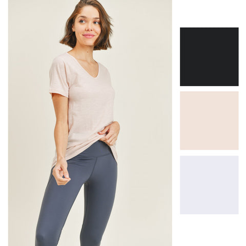 Zenana Womens Luxe Rayon Lace Sleeve Side Slit High-Low Hem Top