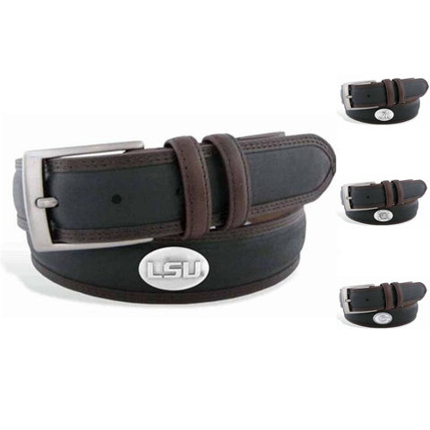 Ariat Mens Logo Conch Double Stitch Western Leather Belt