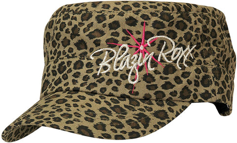 Blazin Roxx Womens Military Style Adjustable Hat (Cheetah Print/Black, One Size)