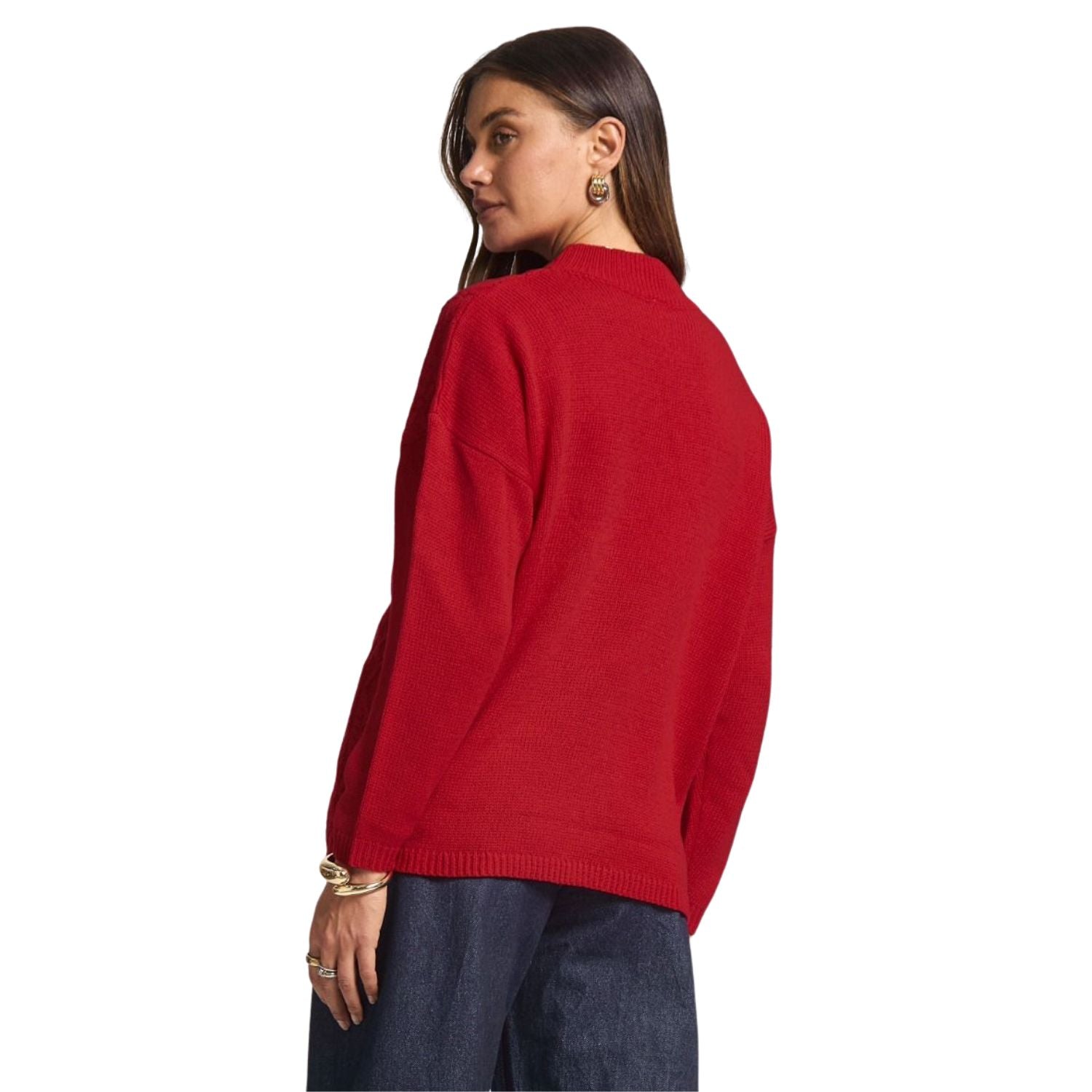 Dear Scarlett Womens Holiday Christmas Sweater, Red