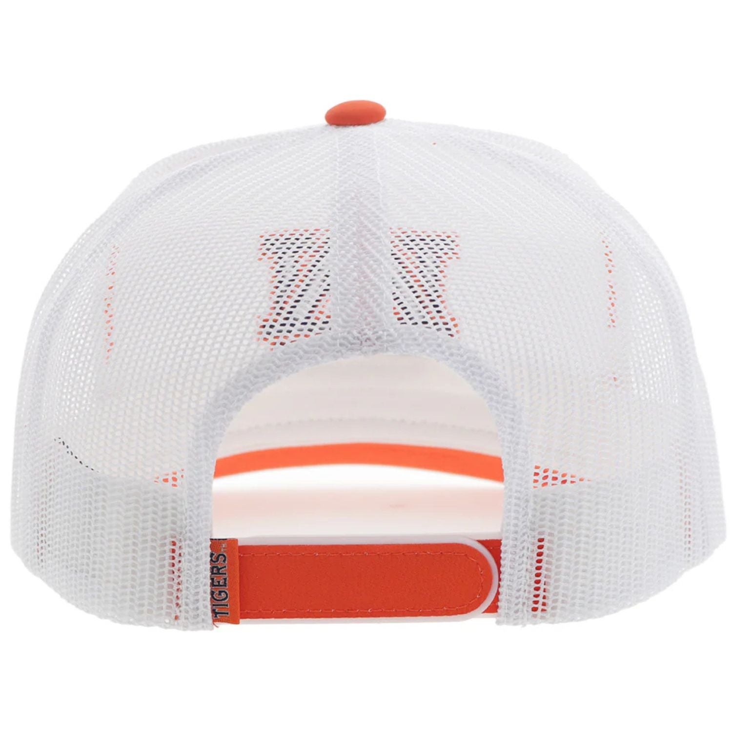 Hooey Mens Auburn University Logo Adjustable Snapback Cap Hat, White/Orange