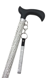 Jacqueline Kent Adjustable Crystal Rhinestone Fashion Walking Cane (Pearl)