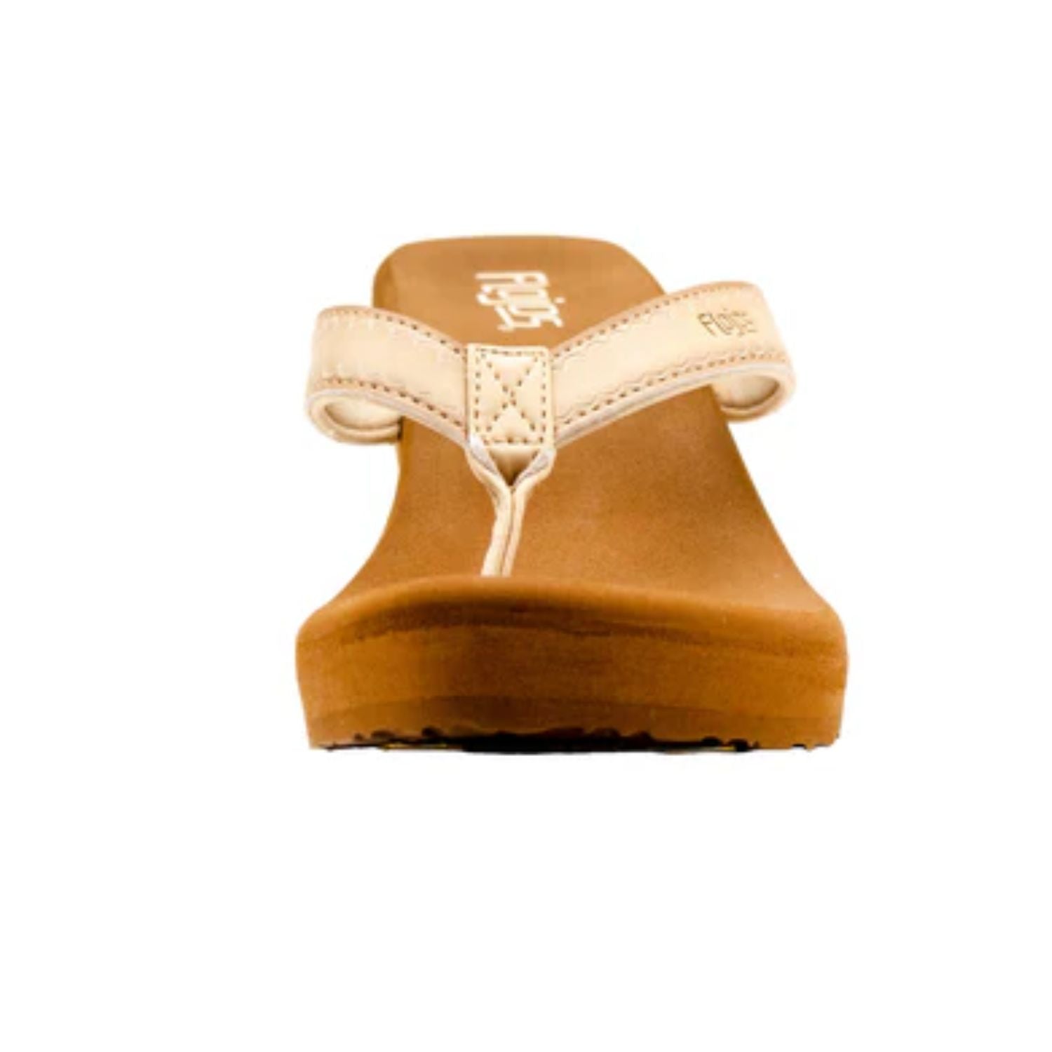 Flojos Womens Olivia Vintage Wedge Heel Thong Sandal, Ivory