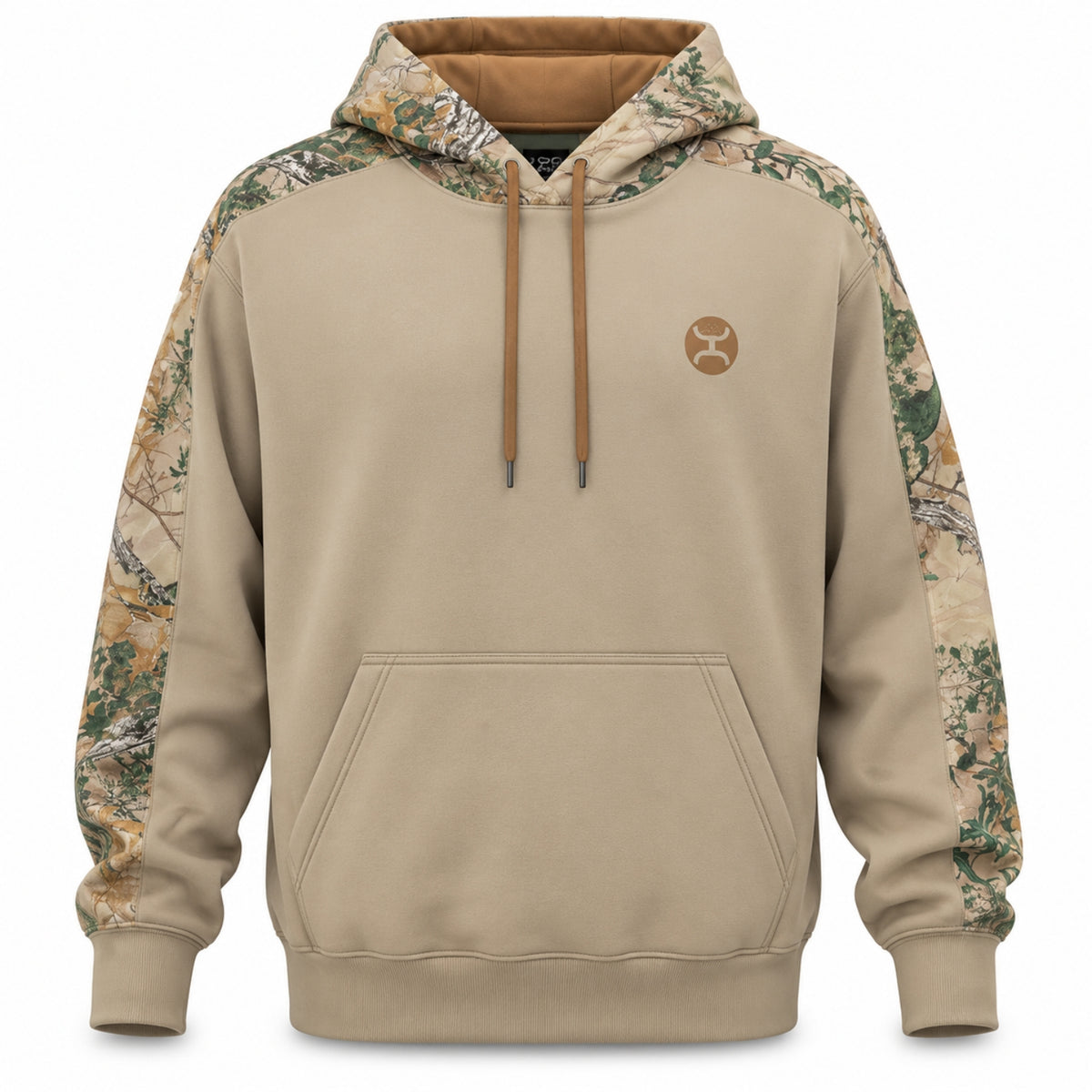 Hooey Men's Canyon Camo Pullover Hoodie, Tan/Camo