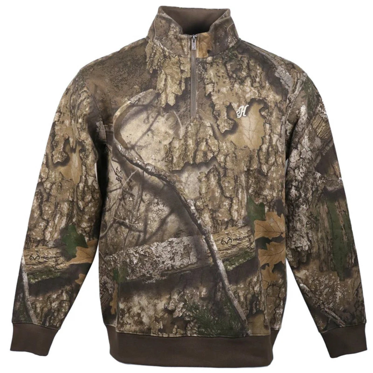 Hooey Men's Miles Realtree EDGE Camo Quarter Zip Pullover Sweatshirt