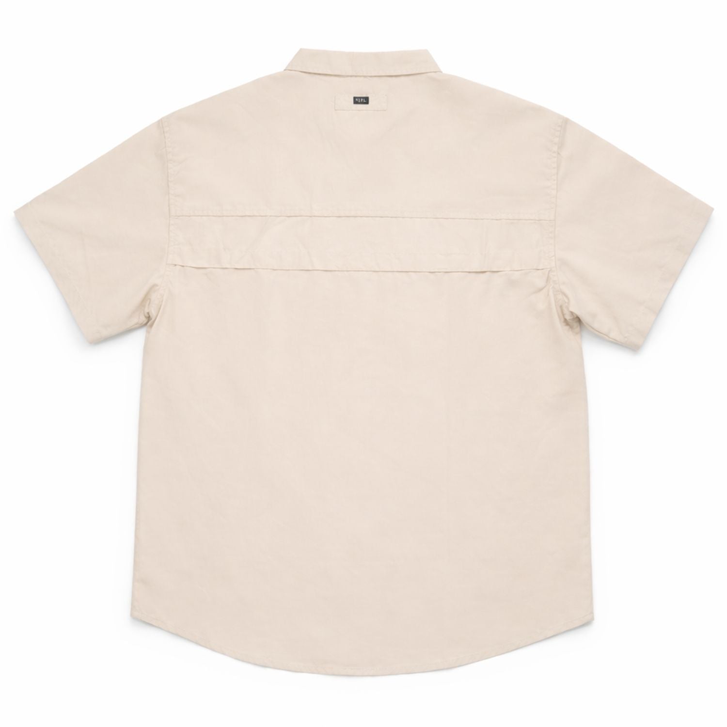 Heat Swimwear Mens Fisherman Short Sleeve Lightweight Button Front Shirt- Tan