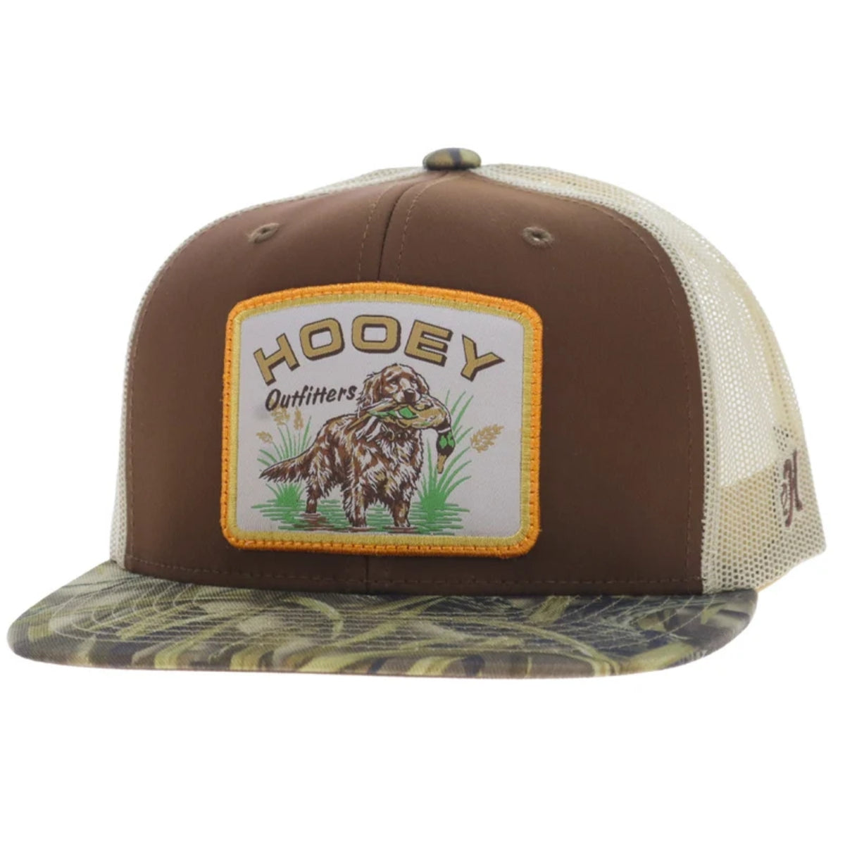 Hooey Men's Retriever 6-Panel Trucker Snapback Hat Brown/Realtree Camo