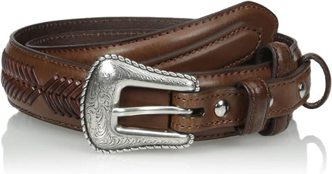 Nocona Men's Cognac Ostrich Western Leather Belt