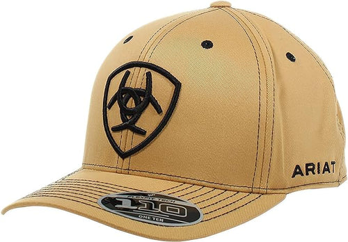 Ariat Mens Flexfit 110 Adjustable Snapback Cap Hat (Tan)