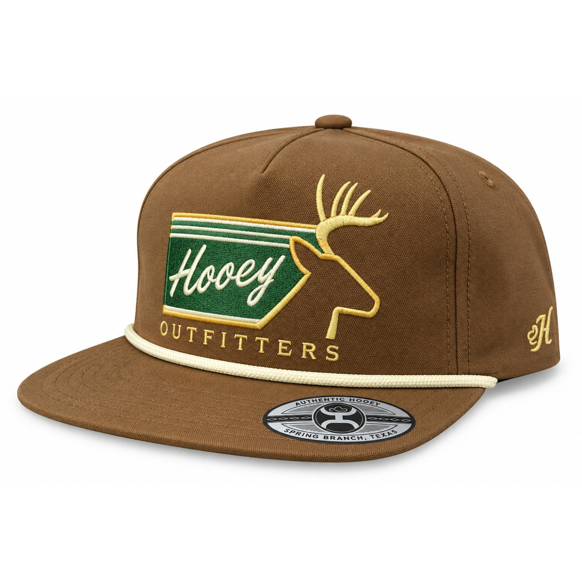 Hooey Men's Outfitters Elk Snapback Rope Hat, Burnt Orange