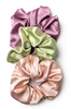 Lemon Lavender Mane Squeeze Oversized Satin Scrunchies, 3pack