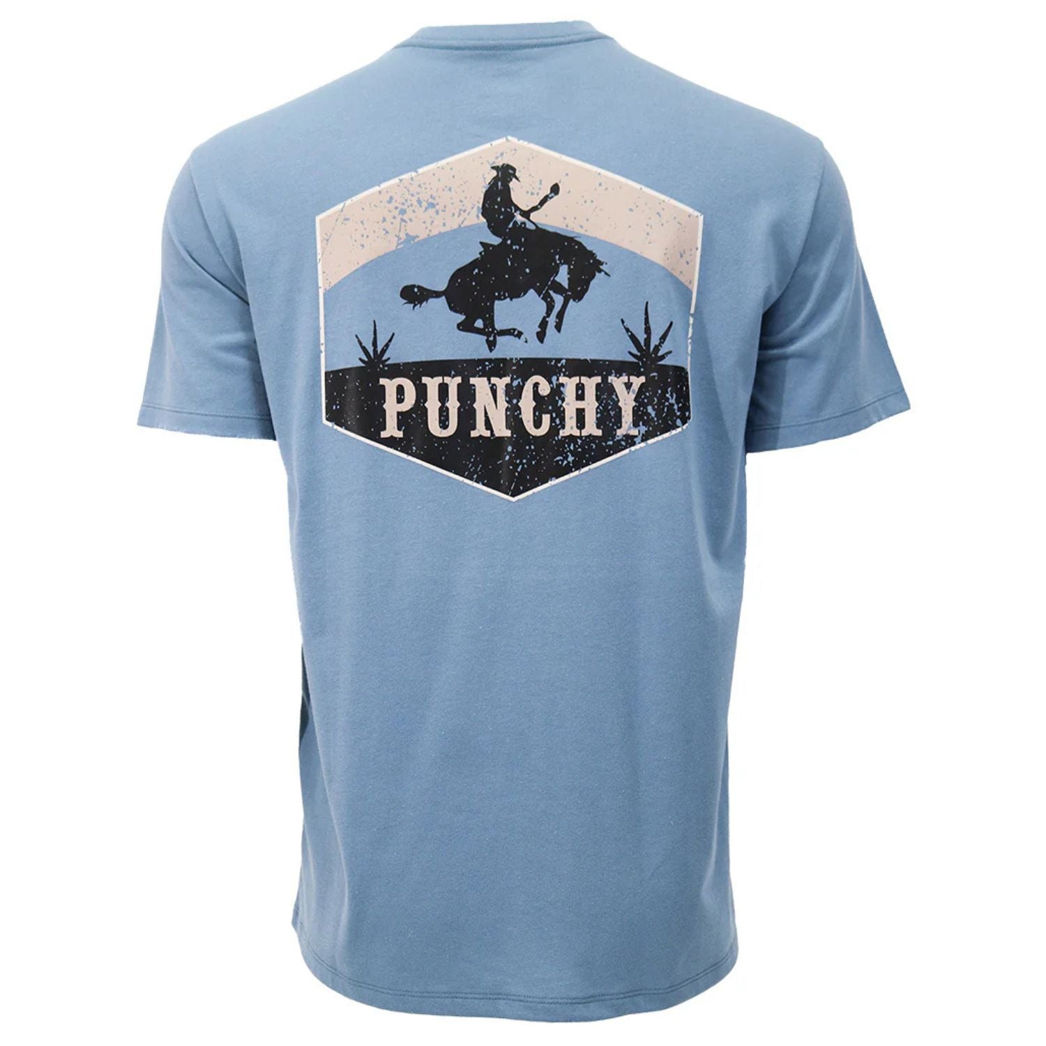 Hooey Mens Ranchero Dark Denim Punchy Logo Short Sleeve Shirt