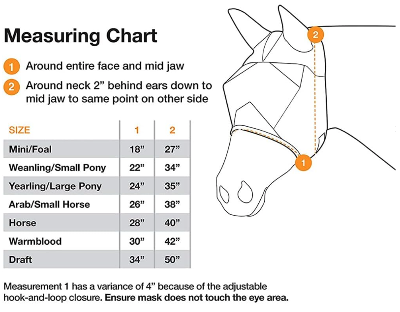 Cashel Economy Horse Fly Mask, Insect & Sun Protection, Gold