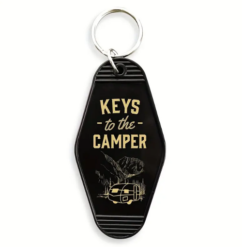 Plastic Keys To The Camper Motel Keychain, Cute Retro Style Gift, RV Camping