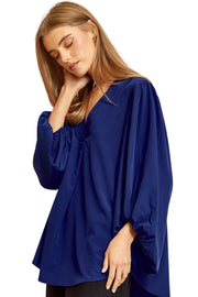 Andree by Unit Womens V-Neck Flowy Blouse Top