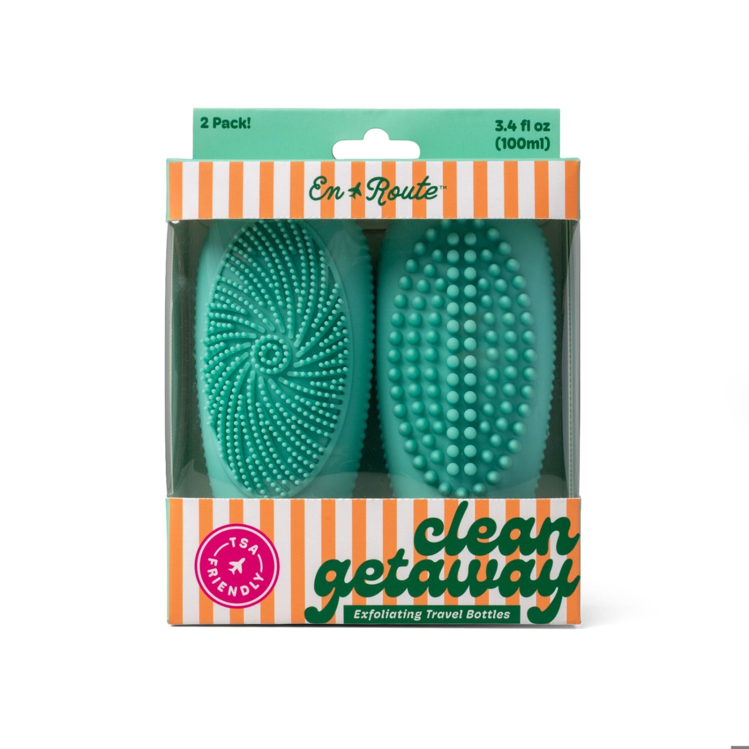 En Route "Clean Getaway" Exfoliating Travel Bottles