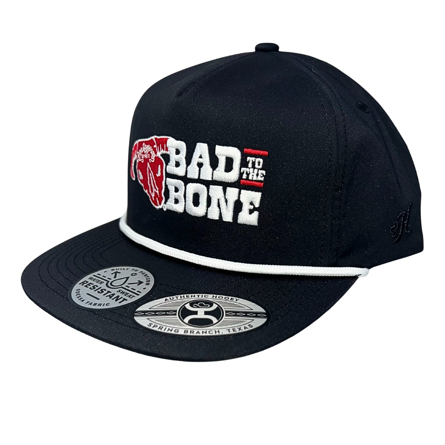 Hooey Bad Company "Bad To The Bone" 5-Panel Snapback Hat, Black