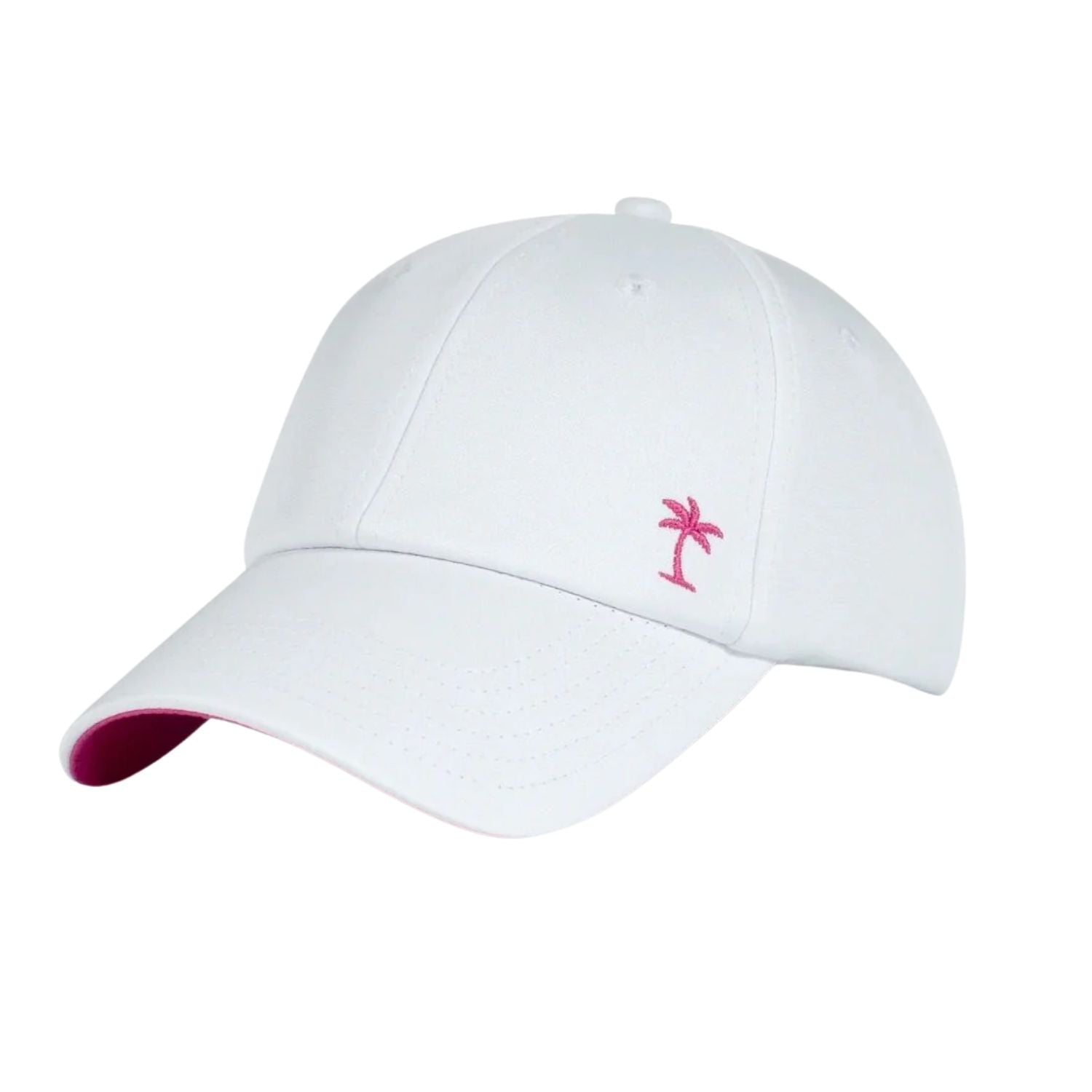 Shady Lady Womens Sporty Adjustable Snapback Hat, White