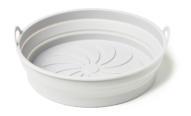 Krumbs Kitchen Essentials Collapsible Silicone Air Fryer Basket, Cook More Clean Less, Round or Square