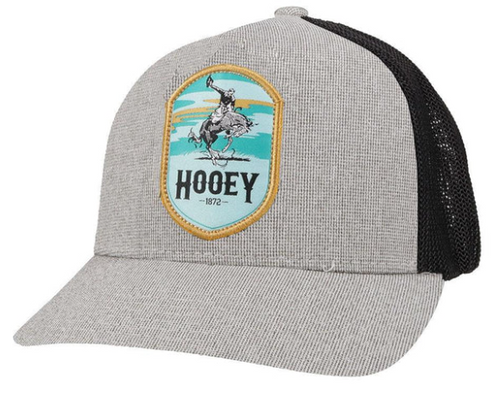 Hooey "Cheyenne" Flexfit Grey/Black Snapback Hat Cap