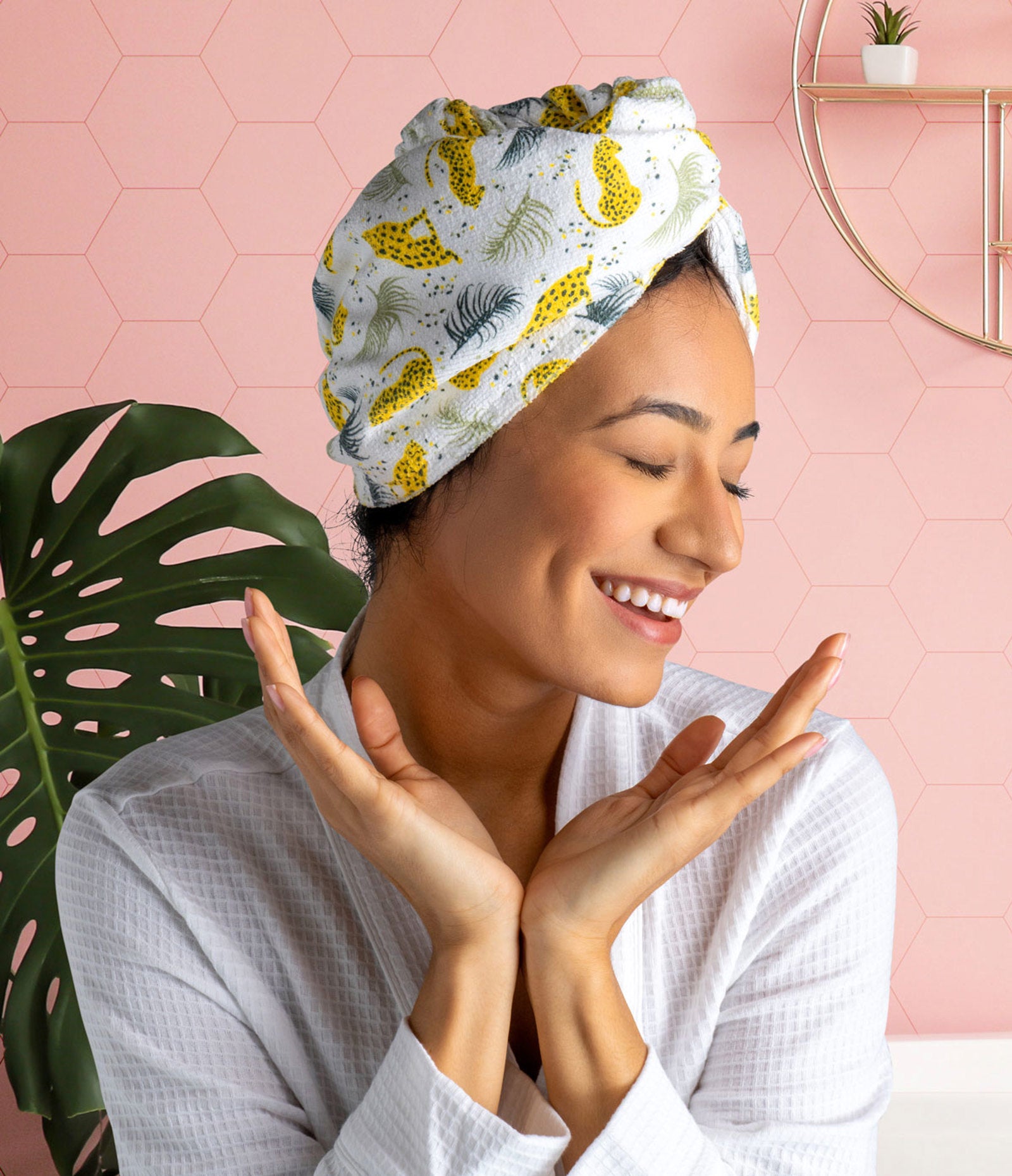 Lemon Lavender Plot Twist Microfiber Turbo Hair Wrap Towel