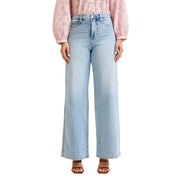 Judy Blue High Waist Tummy Control Retro Wide with Curve Coin Pocket, Light Wash