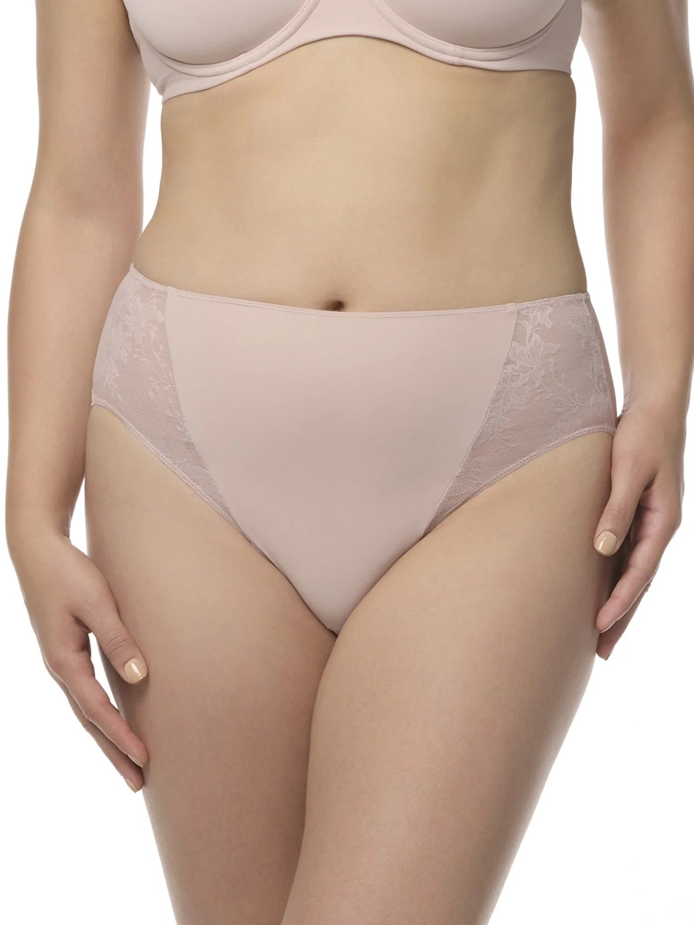 TC Intimates Womens Luxe Dreamer High-Cut Matte Micro and Lace Brief Panties