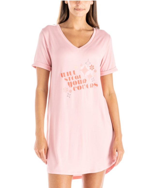 Hello Mello Let Me Sleep Shirt Pajama Dress