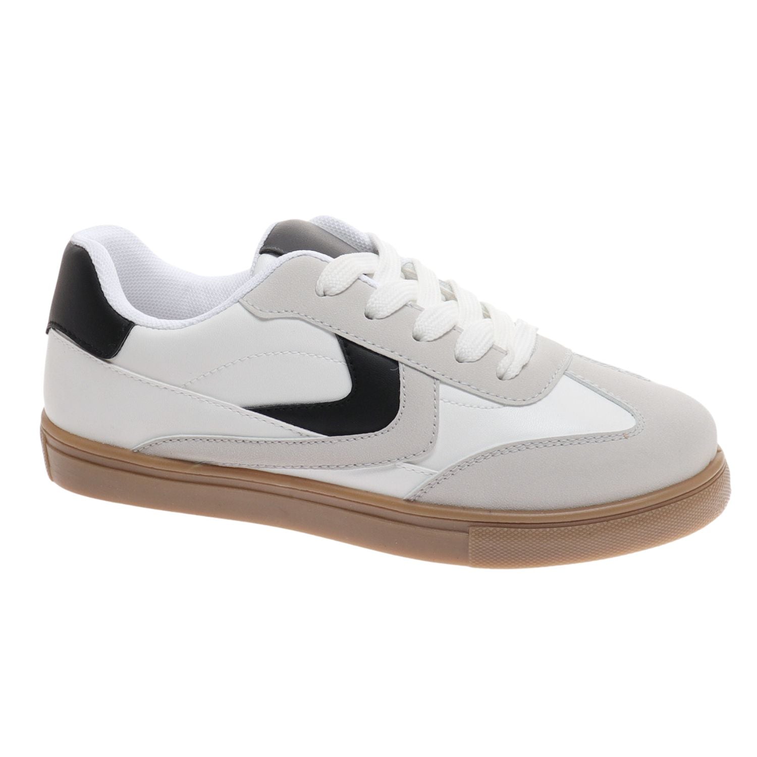 Outwoods Kids Fast-56 Lace Up Fashion Sneakers, Light Gray Combo