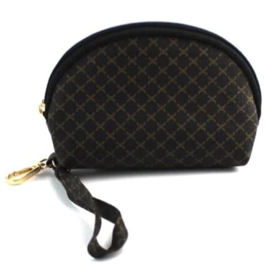 AR New York Carry All Pouch with Wristlet Strap, Brown