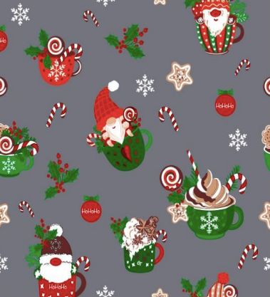 Green Town Womens V-Neck Mock Wrap Scrub Top - Christmas Holiday Prints