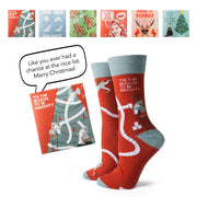 Two Left Feet Holiday Gift Card & Christmas Sock Set