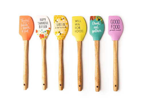 Krumbs Kitchen Homemade Happiness Silicone Spatulas, Assorted