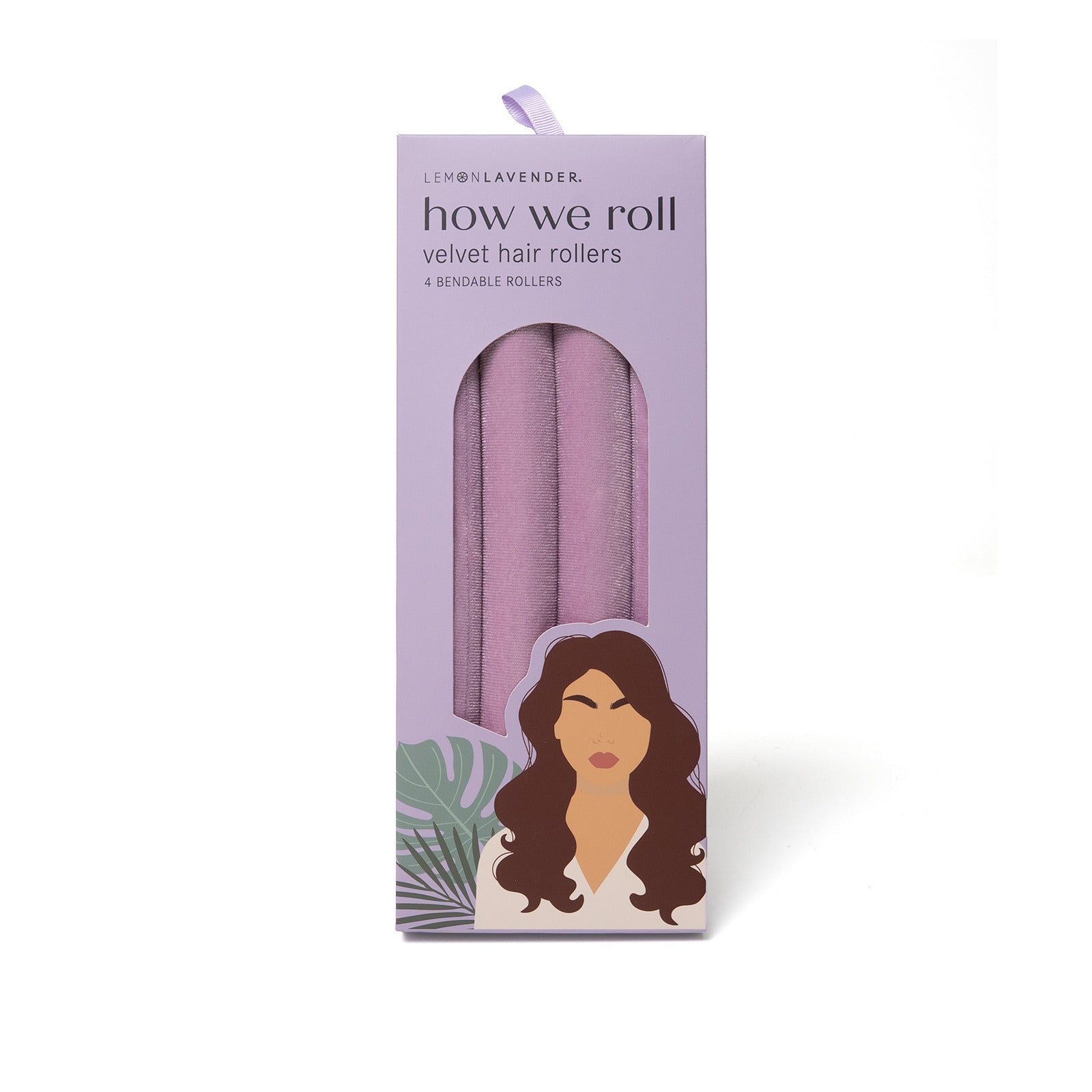 Lemon Lavender How We Roll Velvet No Heat Jumbo Size Hair Rollers