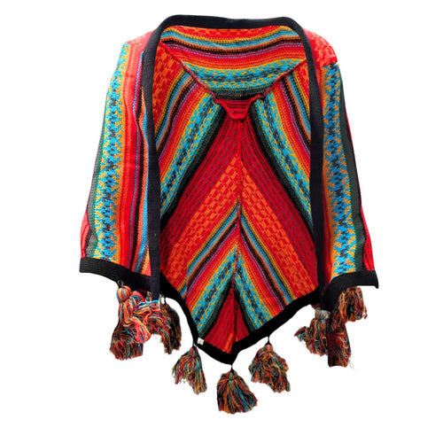 Treska Collection Womens Tassel Knit Poncho