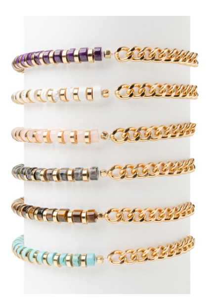 Soul Stacks Bracelet Bar, Chain Reaction Collection, Terra Stones