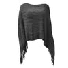 Treska Collection Womens Fringe Knit Poncho