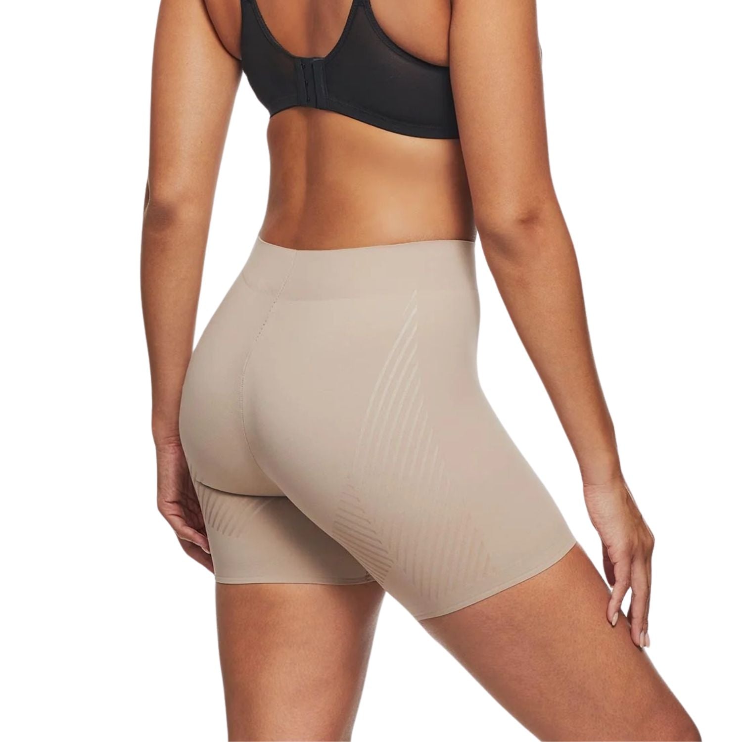 TC Fine Intimates Iconic Core Mid-Thigh Shaping Short with Rear Lift- Stucco