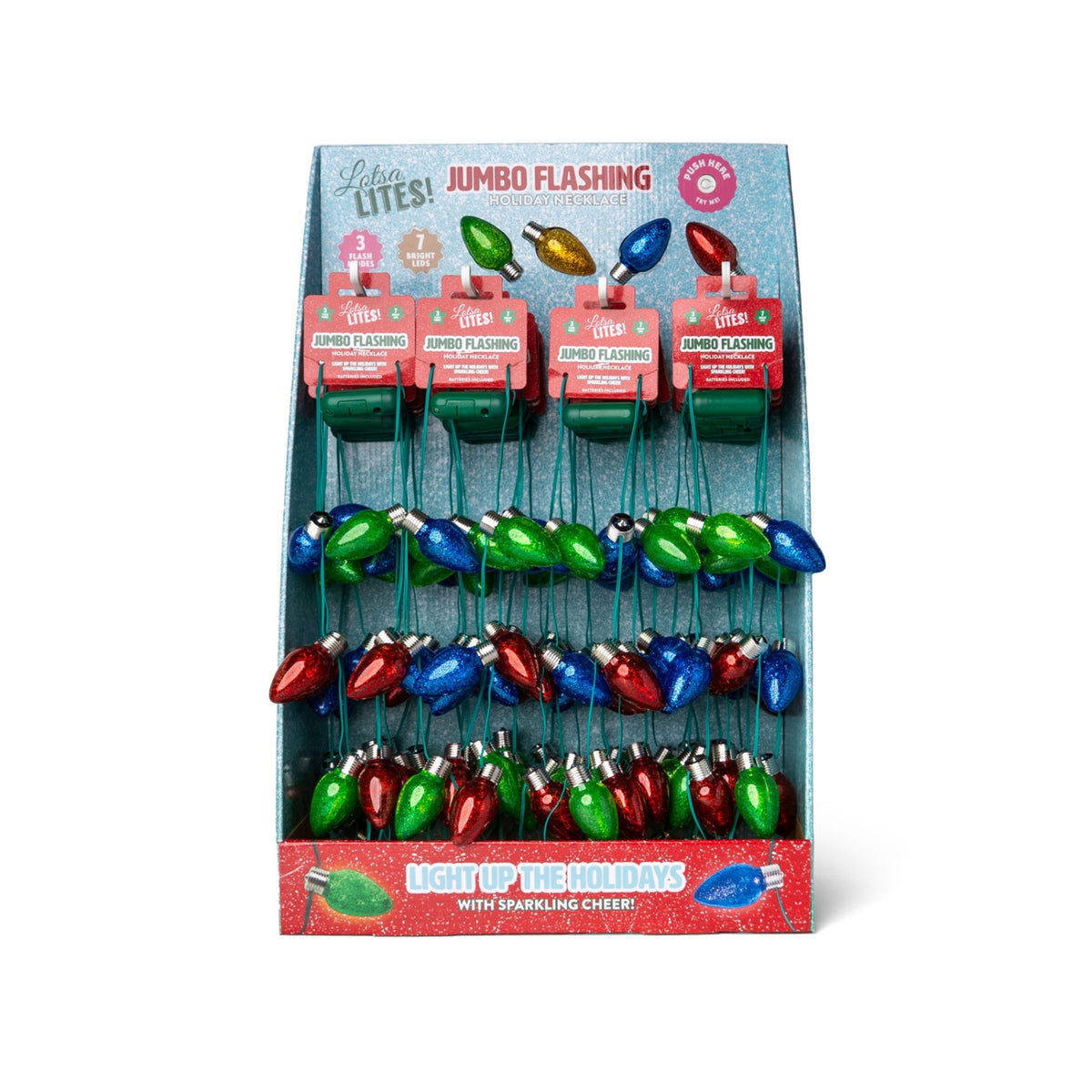 Lotsa Lites Jumbo Sparkling Flashing Holiday Necklace